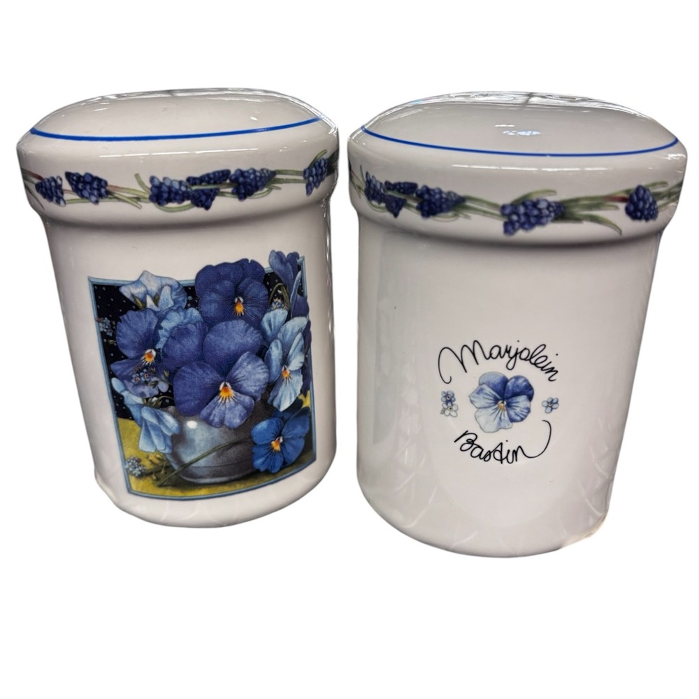 Mayjolein Bastin Salt and Pepper‎ Shakers Floral Ceramic Kitchen Decor